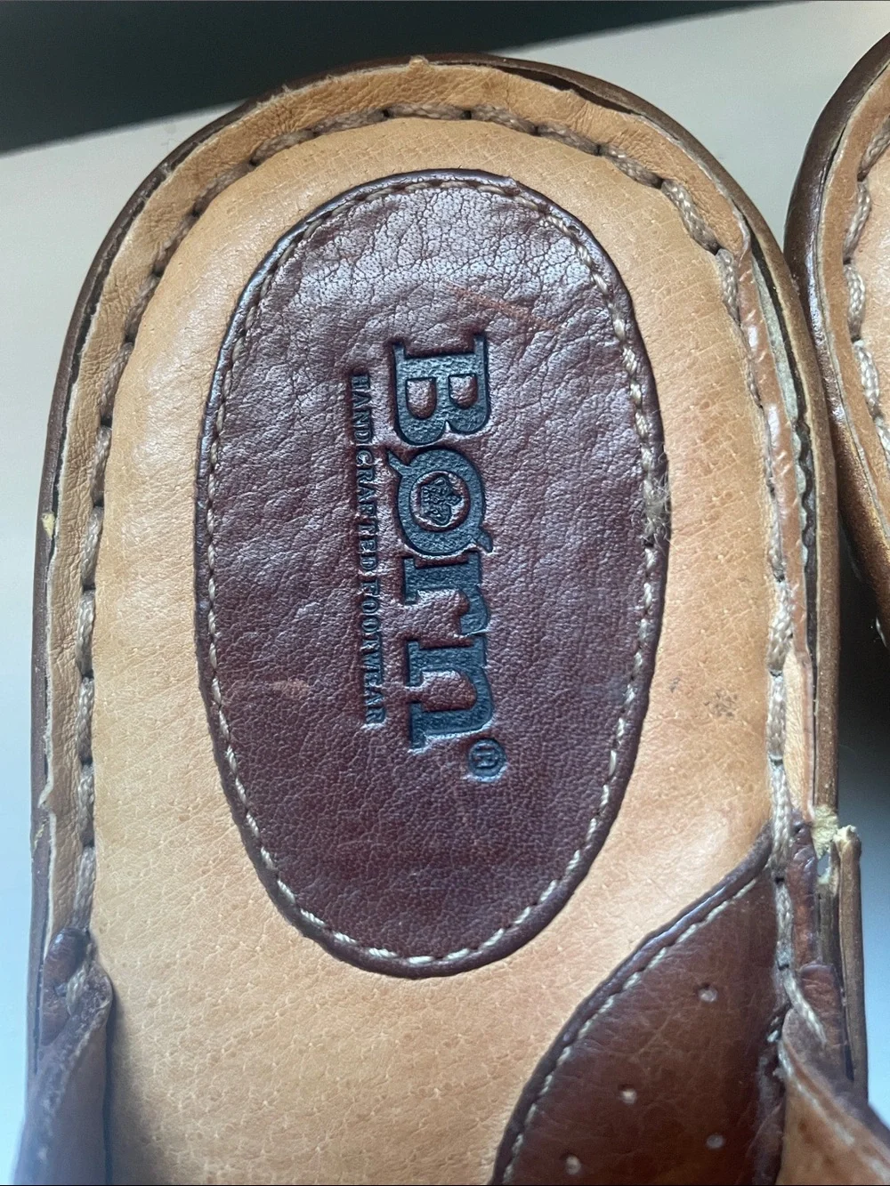 Born leather slide sandal